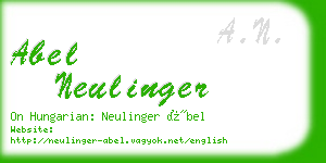 abel neulinger business card